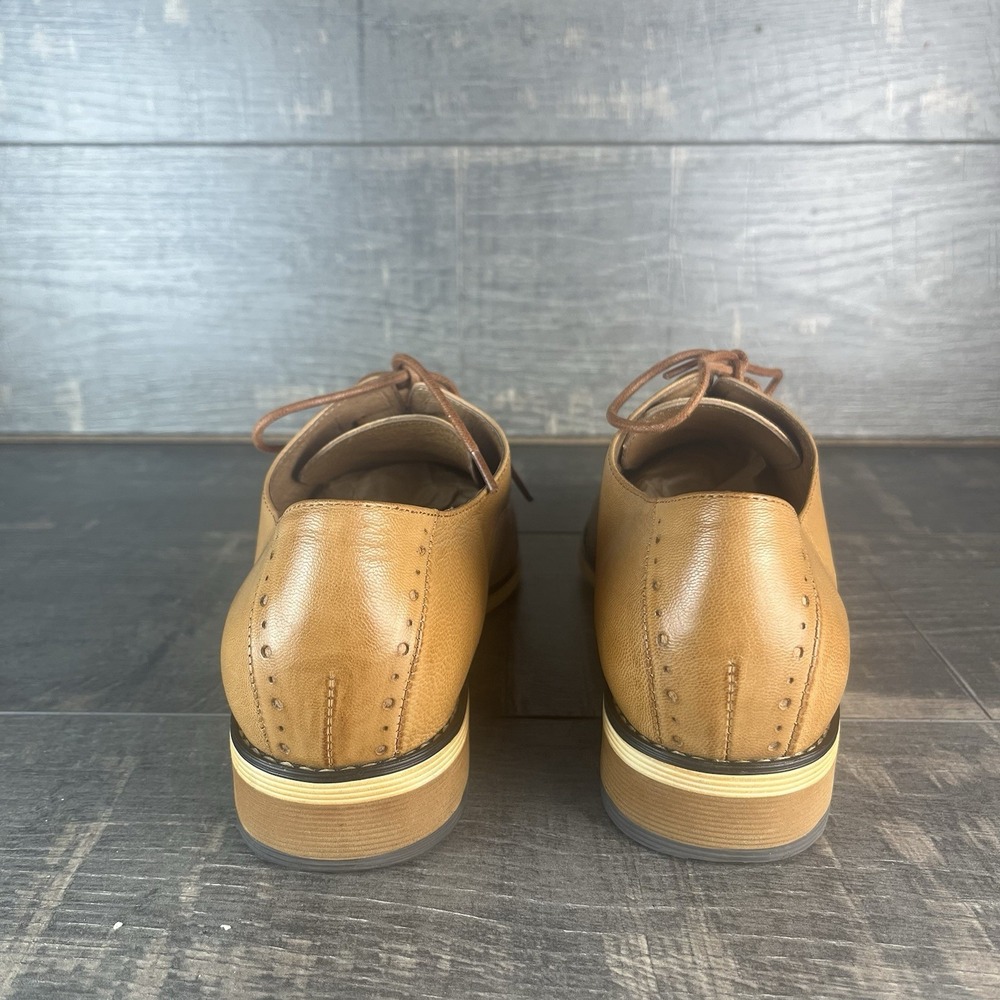 Mona Flying Classic Leather Oxford Shoes Womens 40 Brown Lace Up Cap Toe US 9 - Picture 4 of 9